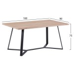 ΤΡΑΠΕΖΙ ALDWIN ΜΕ MDF ΕΠΙΦΑΝΕΙΑ SONAMA & ΜΕΤΑΛΛΙΚΑ ΠΟΔΙΑ HM8551.01 160X90X75Υ εκ. ΤΡΑΠΕΖΙ ALDWIN ΜΕ MDF ΕΠΙΦΑΝΕΙΑ SONAMA & ΜΕΤΑΛΛΙΚΑ ΠΟΔΙΑ HM8551.01 160X90X75Υ εκ.