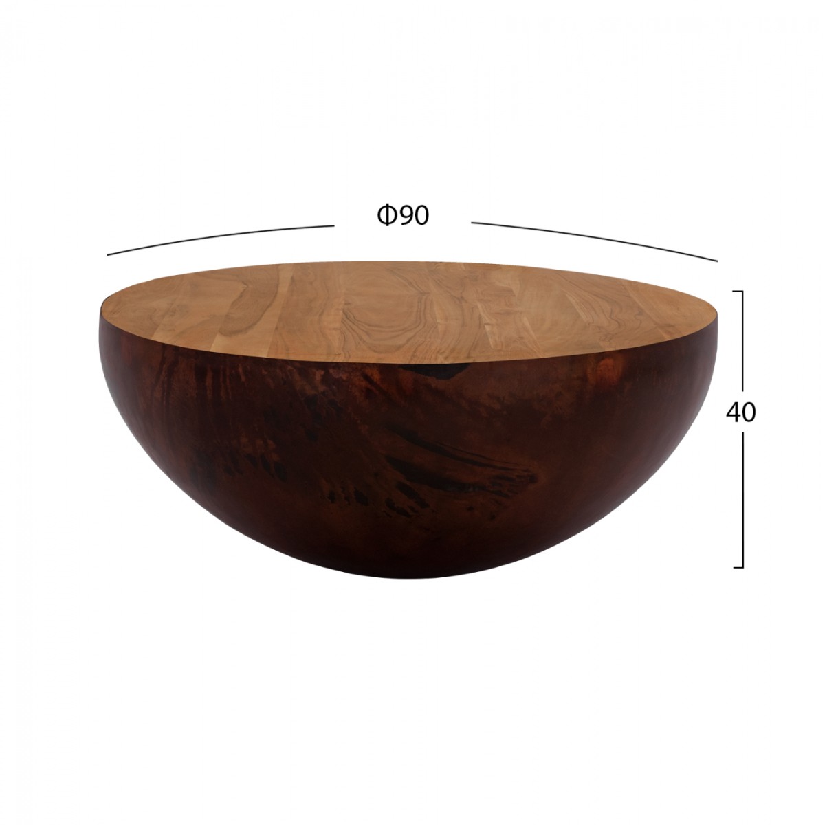 ΔΙΑΚΟΣΜΗΤΙΚΟ ΤΡΑΠΕΖΙ ΣΑΛΟΝΙΟΥ BOWL Φ90X40Yεκ. RUSTY ΜΕ ΞΥΛΟ ΑΚΑΚΙΑΣ HM8717.02 ΔΙΑΚΟΣΜΗΤΙΚΟ ΤΡΑΠΕΖΙ ΣΑΛΟΝΙΟΥ BOWL Φ90X40Yεκ. RUSTY ΜΕ ΞΥΛΟ ΑΚΑΚΙΑΣ HM8717.02