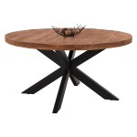 ΤΡΑΠΕΖΙ ΣΤΡΟΓΓΥΛΟ LEVINHO 6εκ.ΠΑΧΟΣ ΜΑΣΙΦ ΞΥΛΟ MANGO HM8485.11 Φ150x78Υ εκ. ΤΡΑΠΕΖΙ ΣΤΡΟΓΓΥΛΟ LEVINHO 6εκ.ΠΑΧΟΣ ΜΑΣΙΦ ΞΥΛΟ MANGO HM8485.11 Φ150x78Υ εκ.
