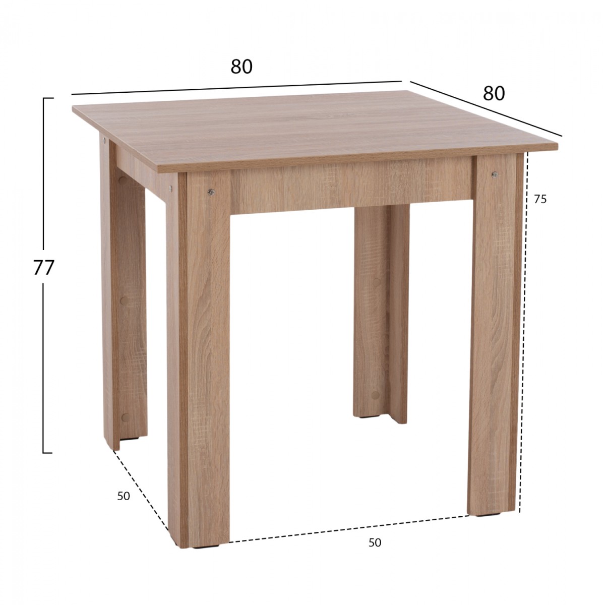 ΤΡΑΠΕΖΙ ΚΟΥΖΙΝΑΣ KELVIN HM2427.01, 80x80x77Υεκ., SONOMA OAK ΤΡΑΠΕΖΙ ΚΟΥΖΙΝΑΣ KELVIN HM2427.01, 80x80x77Υεκ., SONOMA OAK