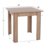 ΤΡΑΠΕΖΙ ΚΟΥΖΙΝΑΣ KELVIN HM2427.01, 80x80x77Υεκ., SONOMA OAK ΤΡΑΠΕΖΙ ΚΟΥΖΙΝΑΣ KELVIN HM2427.01, 80x80x77Υεκ., SONOMA OAK