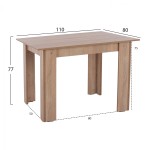 ΤΡΑΠΕΖΙ ΚΟΥΖΙΝΑΣ HM2428.01 KELVIN SONOMA OAK 110x80x77Υεκ. ΤΡΑΠΕΖΙ ΚΟΥΖΙΝΑΣ HM2428.01 KELVIN SONOMA OAK 110x80x77Υεκ.
