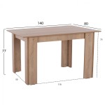 ΤΡΑΠΕΖΙ ΚΟΥΖΙΝΑΣ 140x80x77Υεκ. SONAMA OAK HM2429.01 ΤΡΑΠΕΖΙ ΚΟΥΖΙΝΑΣ 140x80x77Υεκ. SONAMA OAK HM2429.01