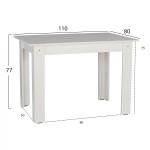 ΤΡΑΠΕΖΙ ΚΟΥΖΙΝΑΣ 110x80x77Υεκ. ΛΕΥΚΟ HM2428.03 ΤΡΑΠΕΖΙ ΚΟΥΖΙΝΑΣ 110x80x77Υεκ. ΛΕΥΚΟ HM2428.03