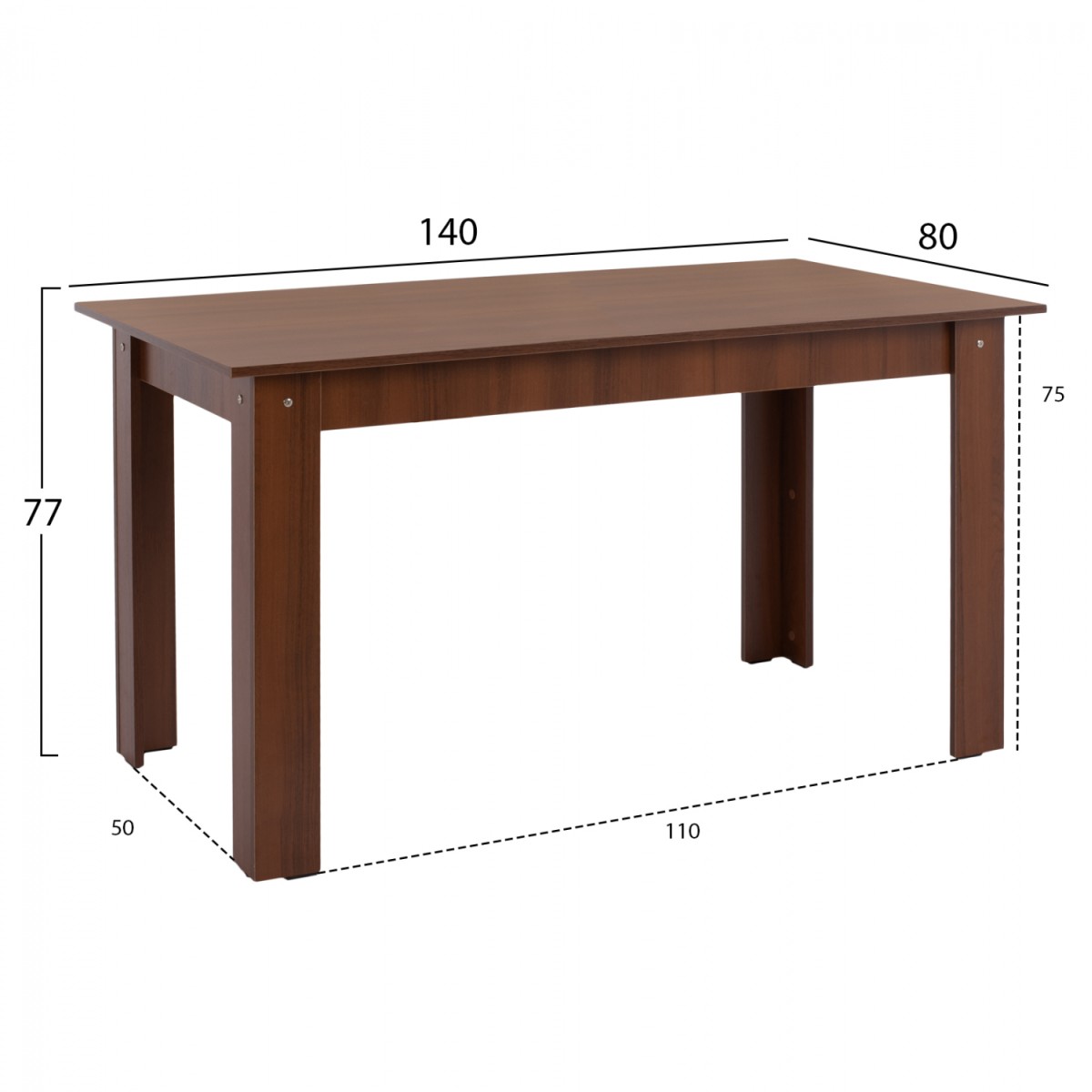 ΤΡΑΠΕΖΙ ΚΟΥΖΙΝΑΣ KELVIN 140x80x77Υεκ. ΚΑΡΥΔΙ HM2429.04 ΤΡΑΠΕΖΙ ΚΟΥΖΙΝΑΣ KELVIN 140x80x77Υεκ. ΚΑΡΥΔΙ HM2429.04