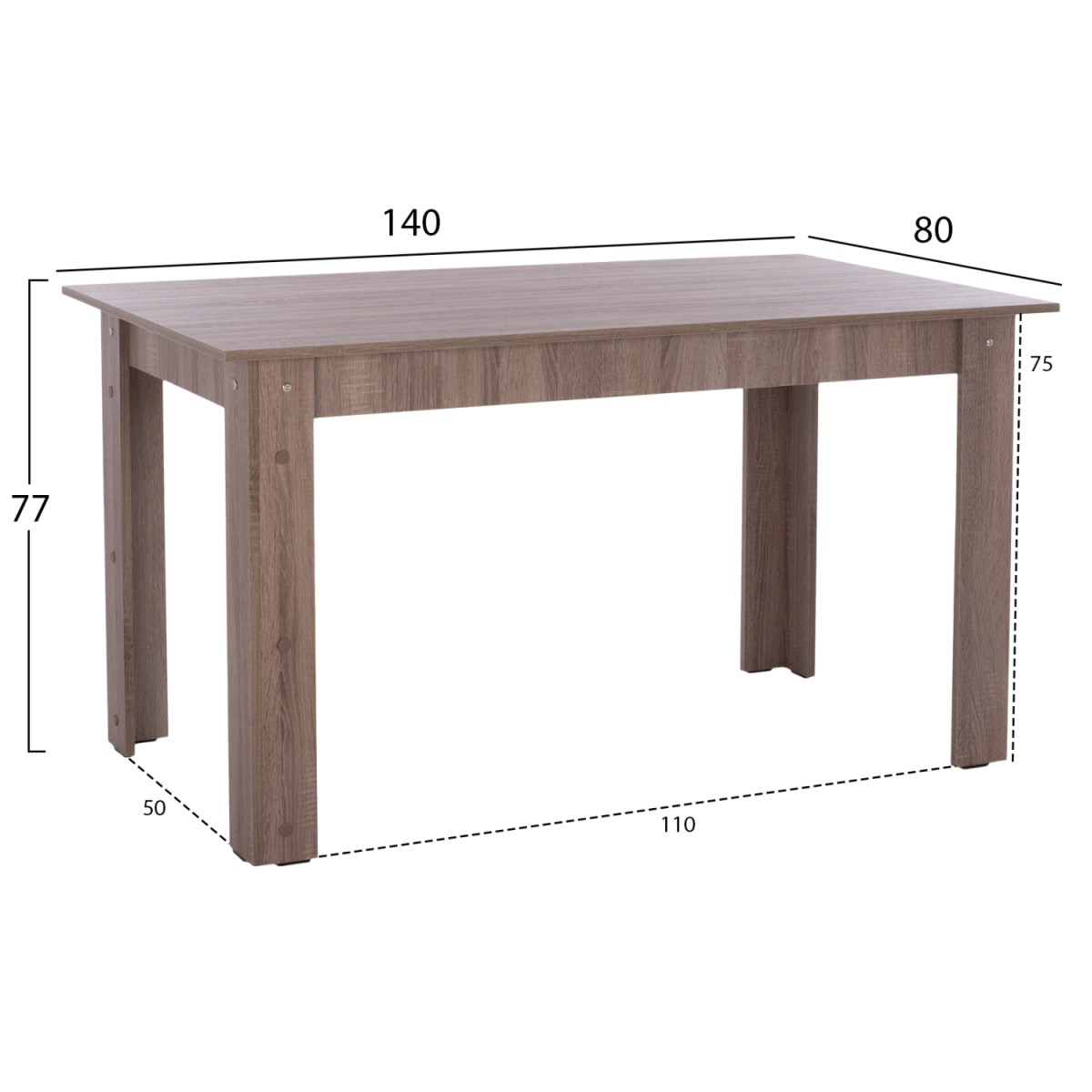 ΤΡΑΠΕΖΙ ΚΟΥΖΙΝΑΣ KELVIN, 140x80x77Υ εκ., SONAMA OAK TRUFFLE, HM2429.05 ΤΡΑΠΕΖΙ ΚΟΥΖΙΝΑΣ KELVIN, 140x80x77Υ εκ., SONAMA OAK TRUFFLE, HM2429.05