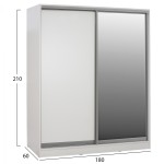 ΝΤΟΥΛΑΠΑ ADLER ΜΕΛΑΜΙΝΗΣ ΛΕΥΚΗ ΜΕ ΚΑΘΡΕΠΤΗ HM2437.03 180X60X210Υεκ. ΝΤΟΥΛΑΠΑ ADLER ΜΕΛΑΜΙΝΗΣ ΛΕΥΚΗ ΜΕ ΚΑΘΡΕΠΤΗ HM2437.03 180X60X210Υεκ.