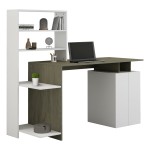 ΓΡΑΦΕΙΟ ΜΕ ΒΙΒΛΙΟΘΗΚΗ ROCHELL ΜΕΛΑΜΙΝΗ OLIVE GREY ΛΕΥΚΟ 146,3x55x128,8Υεκ.HM8886.11 ΓΡΑΦΕΙΟ ΜΕ ΒΙΒΛΙΟΘΗΚΗ ROCHELL ΜΕΛΑΜΙΝΗ OLIVE GREY ΛΕΥΚΟ 146,3x55x128,8Υεκ.HM8886.11