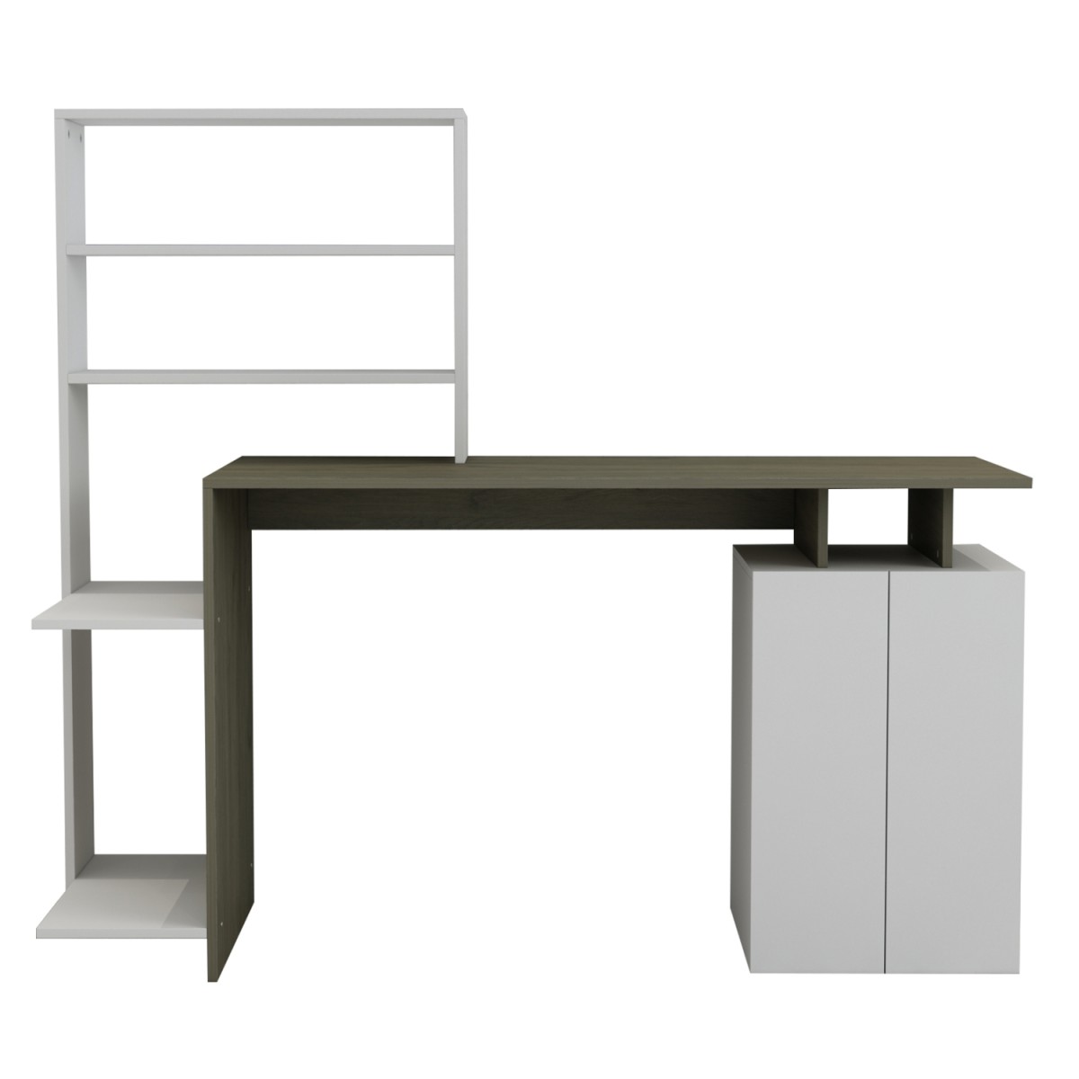 ΓΡΑΦΕΙΟ ΜΕ ΒΙΒΛΙΟΘΗΚΗ ROCHELL ΜΕΛΑΜΙΝΗ OLIVE GREY ΛΕΥΚΟ 146,3x55x128,8Υεκ.HM8886.11 ΓΡΑΦΕΙΟ ΜΕ ΒΙΒΛΙΟΘΗΚΗ ROCHELL ΜΕΛΑΜΙΝΗ OLIVE GREY ΛΕΥΚΟ 146,3x55x128,8Υεκ.HM8886.11