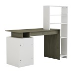 ΓΡΑΦΕΙΟ ΜΕ ΒΙΒΛΙΟΘΗΚΗ ROCHELL ΜΕΛΑΜΙΝΗ OLIVE GREY ΛΕΥΚΟ 146,3x55x128,8Υεκ.HM8886.11 ΓΡΑΦΕΙΟ ΜΕ ΒΙΒΛΙΟΘΗΚΗ ROCHELL ΜΕΛΑΜΙΝΗ OLIVE GREY ΛΕΥΚΟ 146,3x55x128,8Υεκ.HM8886.11