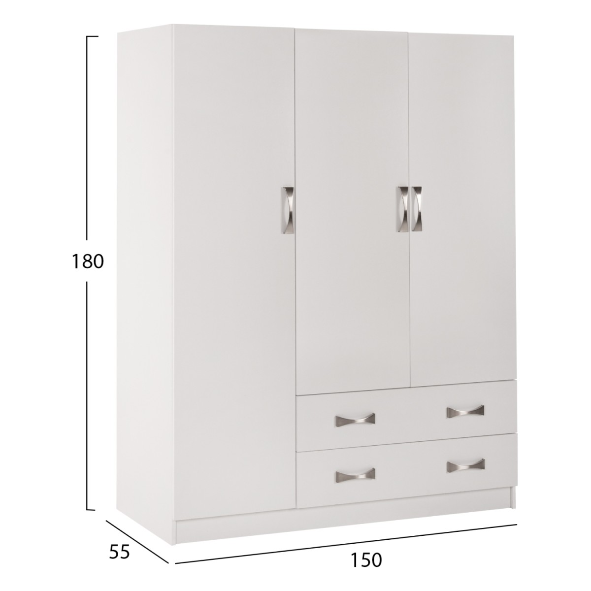 ΝΤΟΥΛΑΠΑ 3ΦΥΛΛΗ CARLY HM384.05 ΜΕ ΔΥΟ ΣΥΡΤΑΡΙΑ ΛΕΥΚΗ 150X55Χ180Υεκ. ΝΤΟΥΛΑΠΑ 3ΦΥΛΛΗ CARLY HM384.05 ΜΕ ΔΥΟ ΣΥΡΤΑΡΙΑ ΛΕΥΚΗ 150X55Χ180Υεκ.