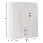 ΝΤΟΥΛΑΠΑ 3ΦΥΛΛΗ CARLY HM384.05 ΜΕ ΔΥΟ ΣΥΡΤΑΡΙΑ ΛΕΥΚΗ 150X55Χ180Υεκ. ΝΤΟΥΛΑΠΑ 3ΦΥΛΛΗ CARLY HM384.05 ΜΕ ΔΥΟ ΣΥΡΤΑΡΙΑ ΛΕΥΚΗ 150X55Χ180Υεκ.