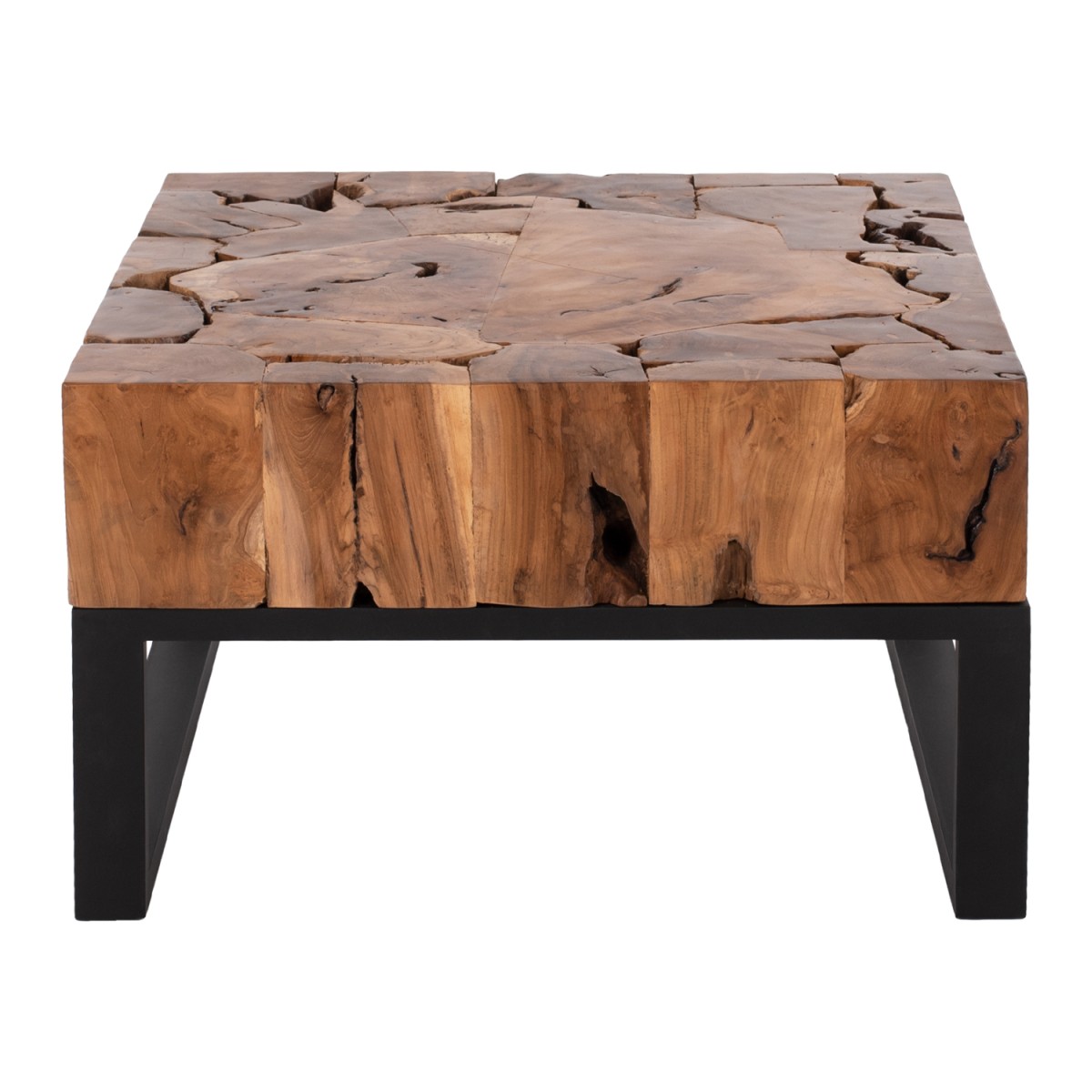 ΤΡΑΠΕΖΙ ΣΑΛΟΝΙΟΥ PIEN HM9354 ΑΠΟ ΜΑΣΙΦ ΞΥΛΟ ΤEAK ΦΥΣΙΚΟ 80X80X48Yεκ.