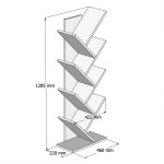 ΒΙΒΛΙΟΘΗΚΗ LIANA ΜΕΛΑΜΙΝΗΣ ΛΕΥΚΟ 46x22x128,5Yεκ.HM9028.13 ΒΙΒΛΙΟΘΗΚΗ LIANA ΜΕΛΑΜΙΝΗΣ ΛΕΥΚΟ 46x22x128,5Yεκ.HM9028.13