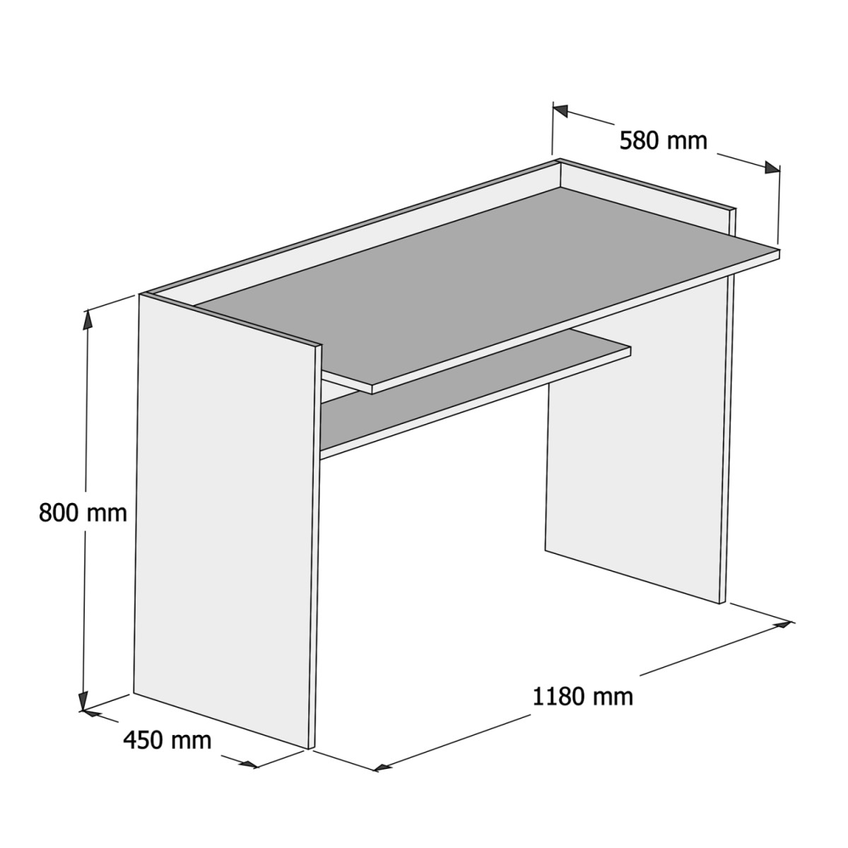 ΓΡΑΦΕΙΟ ΜΕΛΑΜΙΝΗΣ ΓΚΡΙ ΛΕΥΚΟ HM9227.13 118x58x80Υεκ. ΓΡΑΦΕΙΟ ΜΕΛΑΜΙΝΗΣ ΓΚΡΙ ΛΕΥΚΟ HM9227.13 118x58x80Υεκ.