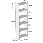 ΒΙΒΛΙΟΘΗΚΗ CLASSIKER HM9226.12 ΜΕΛΑΜΙΝΗΣ SONΟMA-ΛΕΥΚΟ 48,5x22x160Υεκ. ΒΙΒΛΙΟΘΗΚΗ CLASSIKER HM9226.12 ΜΕΛΑΜΙΝΗΣ SONΟMA-ΛΕΥΚΟ 48,5x22x160Υεκ.