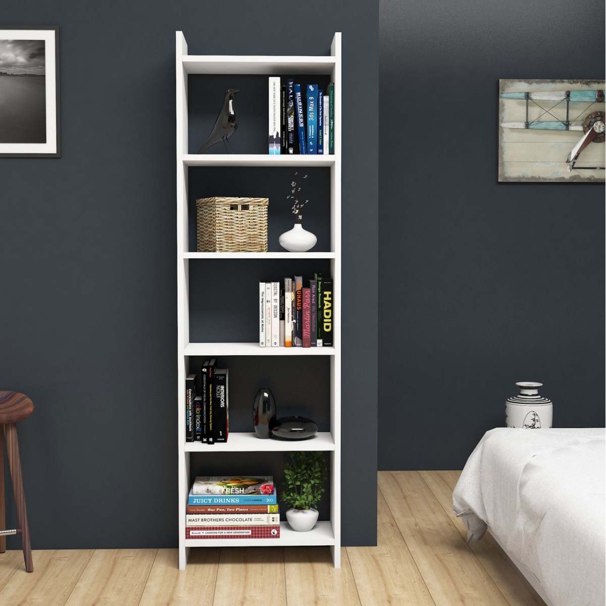ΒΙΒΛΙΟΘΗΚΗ CLASSIKER HM9226.11 ΜΕΛΑΜΙΝΗΣ ΛΕΥΚH 48,5x22x160Υεκ. ΒΙΒΛΙΟΘΗΚΗ CLASSIKER HM9226.11 ΜΕΛΑΜΙΝΗΣ ΛΕΥΚH 48,5x22x160Υεκ.