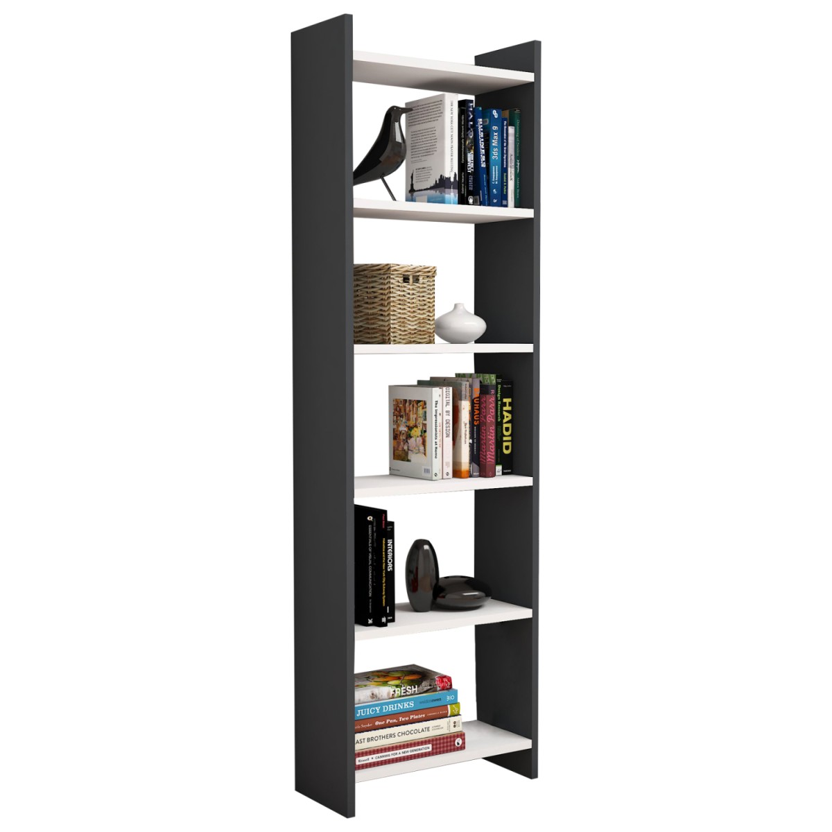 ΒΙΒΛΙΟΘΗΚΗ CLASSIKER HM9226.13 ΜΕΛΑΜΙΝΗΣ ΓΚΡΙ-ΛΕΥΚΟ 48,5x22x160Υεκ. ΒΙΒΛΙΟΘΗΚΗ CLASSIKER HM9226.13 ΜΕΛΑΜΙΝΗΣ ΓΚΡΙ-ΛΕΥΚΟ 48,5x22x160Υεκ.