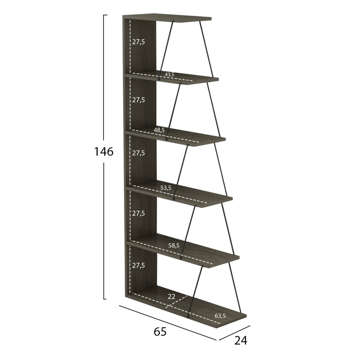 ΒΙΒΛΙΟΘΗΚΗ ΜΙΝΙ TARS HM2241.13 OLIVE GREY ME ΜΑΥΡΕΣ ΒΕΡΓΕΣ 65x22-24x146Υεκ. ΒΙΒΛΙΟΘΗΚΗ ΜΙΝΙ TARS HM2241.13 OLIVE GREY ME ΜΑΥΡΕΣ ΒΕΡΓΕΣ 65x22-24x146Υεκ.