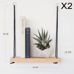 ΣΕΤ ΡΑΦΙΑ ΤΟΙΧΟΥ ΜΕ ΣΧΟΙΧΙ & ΞΥΛΟ HM8970.01 ΦΥΣΙΚΟ ΜΑΥΡΟ 40x13x50 εκ. ΣΕΤ ΡΑΦΙΑ ΤΟΙΧΟΥ ΜΕ ΣΧΟΙΧΙ & ΞΥΛΟ HM8970.01 ΦΥΣΙΚΟ ΜΑΥΡΟ 40x13x50 εκ.