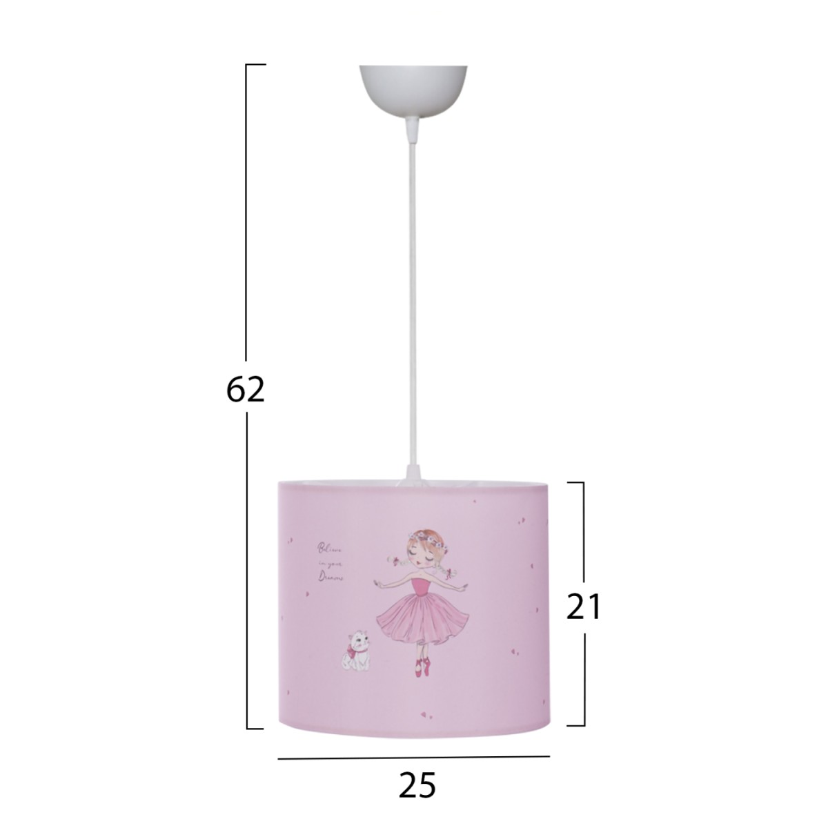 ΠΑΙΔΙΚΟ ΦΩΤΙΣΤΙΚΟ ΟΡΟΦΗΣ ΥΦΑΣΜΑΤΙΝΟ BALLERINA Φ25x21-62 εκ.HM7575.02 ΠΑΙΔΙΚΟ ΦΩΤΙΣΤΙΚΟ ΟΡΟΦΗΣ ΥΦΑΣΜΑΤΙΝΟ BALLERINA Φ25x21-62 εκ.HM7575.02
