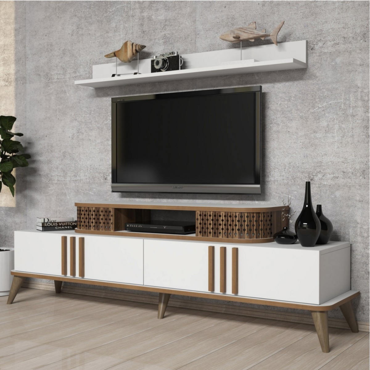 ΣΥΝΘΕΣΗ ΤΗΛΕΟΡΑΣΗΣ HM9515.03 ΜΕΛΑΜΙΝΗΣ ΣΕ ΛΕΥΚΟ & ΚΑΡΥΔΙ ΧΡΩΜΑ 168x39x51.6Y εκ. ΣΥΝΘΕΣΗ ΤΗΛΕΟΡΑΣΗΣ HM9515.03 ΜΕΛΑΜΙΝΗΣ ΣΕ ΛΕΥΚΟ & ΚΑΡΥΔΙ ΧΡΩΜΑ 168x39x51.6Y εκ.