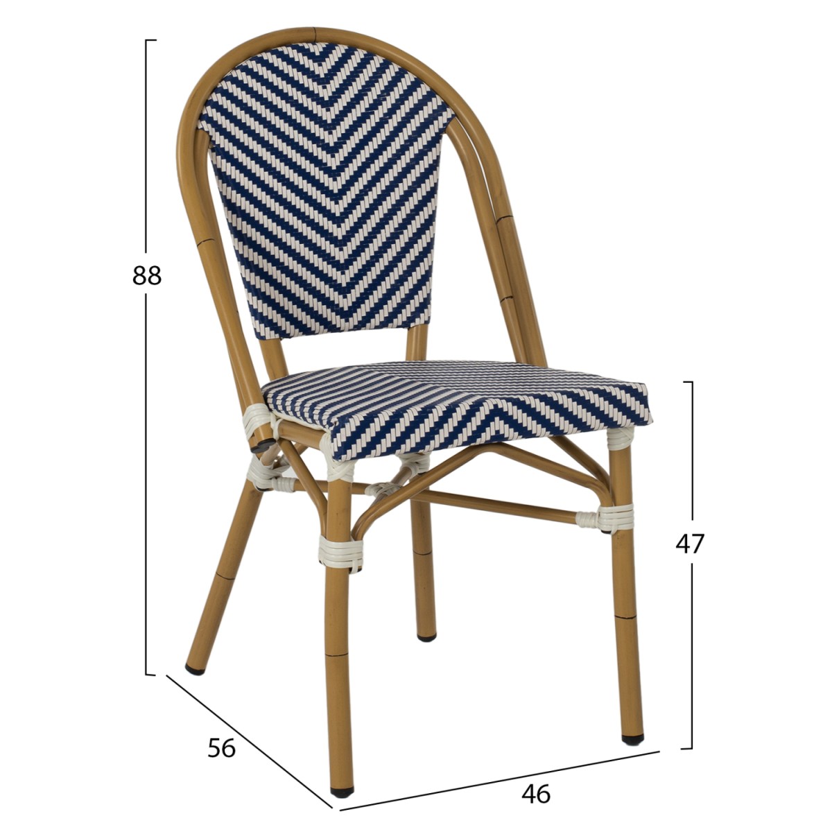ΚΑΡΕΚΛΑ BAMBOO LOOK ΜΠΛΕ-ΛΕΥΚΟ HM5860.02 46x56x88Y εκ. ΚΑΡΕΚΛΑ BAMBOO LOOK ΜΠΛΕ-ΛΕΥΚΟ HM5860.02 46x56x88Y εκ.