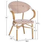 ΠΟΛΥΘΡΟΝΑ BAMBOO LOOK HM5861.03 ΚΑΦΕ-ΛΕΥΚΟ 58.5x58x82Υεκ. ΠΟΛΥΘΡΟΝΑ BAMBOO LOOK HM5861.03 ΚΑΦΕ-ΛΕΥΚΟ 58.5x58x82Υεκ.