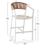ΣΚΑΜΠΟ ΑΛΟΥΜΙΝΙΟΥ HM5892.12 ΜΕΣΑΙΟΥ ΥΨΟΥΣ RATTAN & TEXTLINE ΛΕΥΚΟ ΜΠΕΖ 55x56,5x99Y ΣΚΑΜΠΟ ΑΛΟΥΜΙΝΙΟΥ HM5892.12 ΜΕΣΑΙΟΥ ΥΨΟΥΣ RATTAN & TEXTLINE ΛΕΥΚΟ ΜΠΕΖ 55x56,5x99Y