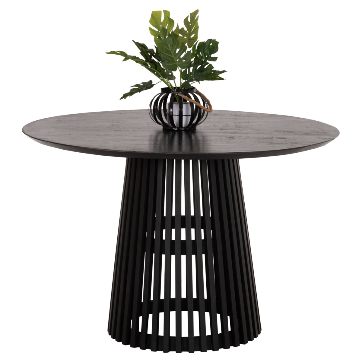 ΤΡΑΠΕΖΙ ΤΡΑΠΕΖΑΡΙΑΣ ΣΤΡΟΓΓΥΛΟ FRANTZ HM9388.02 ΜΑΣΙΦ ΞΥΛΟ MINDI BLACK Φ118x79Υεκ.