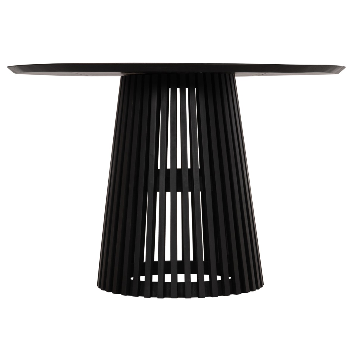 ΤΡΑΠΕΖΙ ΤΡΑΠΕΖΑΡΙΑΣ ΣΤΡΟΓΓΥΛΟ FRANTZ HM9388.02 ΜΑΣΙΦ ΞΥΛΟ MINDI BLACK Φ118x79Υεκ.