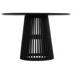 ΤΡΑΠΕΖΙ ΤΡΑΠΕΖΑΡΙΑΣ ΣΤΡΟΓΓΥΛΟ FRANTZ HM9388.02 ΜΑΣΙΦ ΞΥΛΟ MINDI BLACK Φ118x79Υεκ.