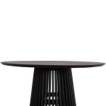 ΤΡΑΠΕΖΙ ΤΡΑΠΕΖΑΡΙΑΣ ΣΤΡΟΓΓΥΛΟ FRANTZ HM9388.02 ΜΑΣΙΦ ΞΥΛΟ MINDI BLACK Φ118x79Υεκ.