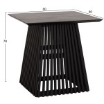 ΤΡΑΠΕΖΙ ΤΡΑΠΕΖΑΡΙΑΣ ΤΕΤΡΑΓΩΝΟ FRANTZ HM9458.02 MINDI ΞΥΛΟ ΜΑΥΡΟ 80x80x78Yεκ.