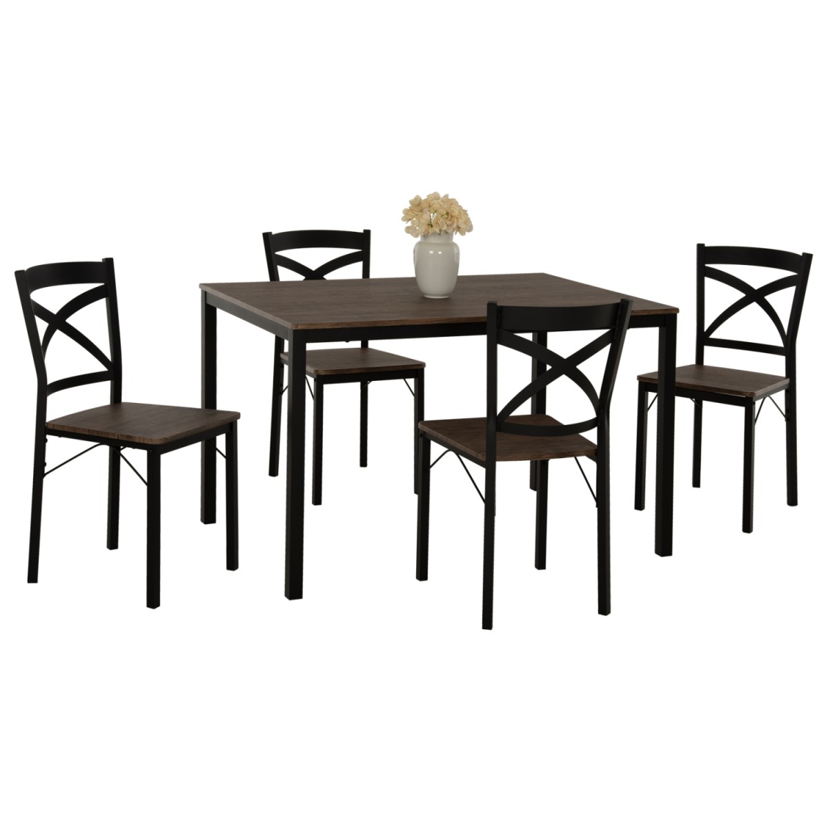 ΣΕΤ ΤΡΑΠΕΖΑΡΙΑΣ GOOSE 5ΤΜΧ HM9530.01 MDF ΚΑΡΥΔΙ-ΜΕΤΑΛΛΟ ΜΑΥΡΟ 120x80x75Yεκ. ΣΕΤ ΤΡΑΠΕΖΑΡΙΑΣ GOOSE 5ΤΜΧ HM9530.01 MDF ΚΑΡΥΔΙ-ΜΕΤΑΛΛΟ ΜΑΥΡΟ 120x80x75Yεκ.