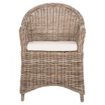 ΠΟΛΥΘΡΟΝΑ ΜΕ ΕΚΡΟΥ ΜΑΞΙΛΑΡΙ KEYLA HM9536 ΚΑΦΕ RATTAN 63x65x87Υεκ.