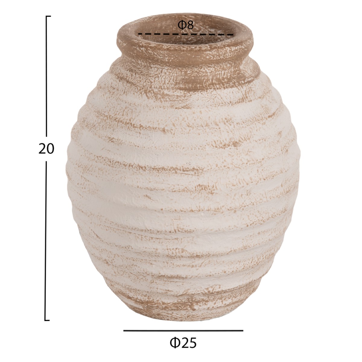 ΔΙΑΚΟΣΜΗΤΙΚΟ ΒΑΖΟ PYDNA HM7940 ΤΕΡΑΚΟΤΑ ΣΕ ANTIQUE ΛΕΥΚΟ ΜΠΕΖ ΧΡΩΜΑ Φ20x25Y εκ. ΔΙΑΚΟΣΜΗΤΙΚΟ ΒΑΖΟ PYDNA HM7940 ΤΕΡΑΚΟΤΑ ΣΕ ANTIQUE ΛΕΥΚΟ ΜΠΕΖ ΧΡΩΜΑ Φ20x25Y εκ.