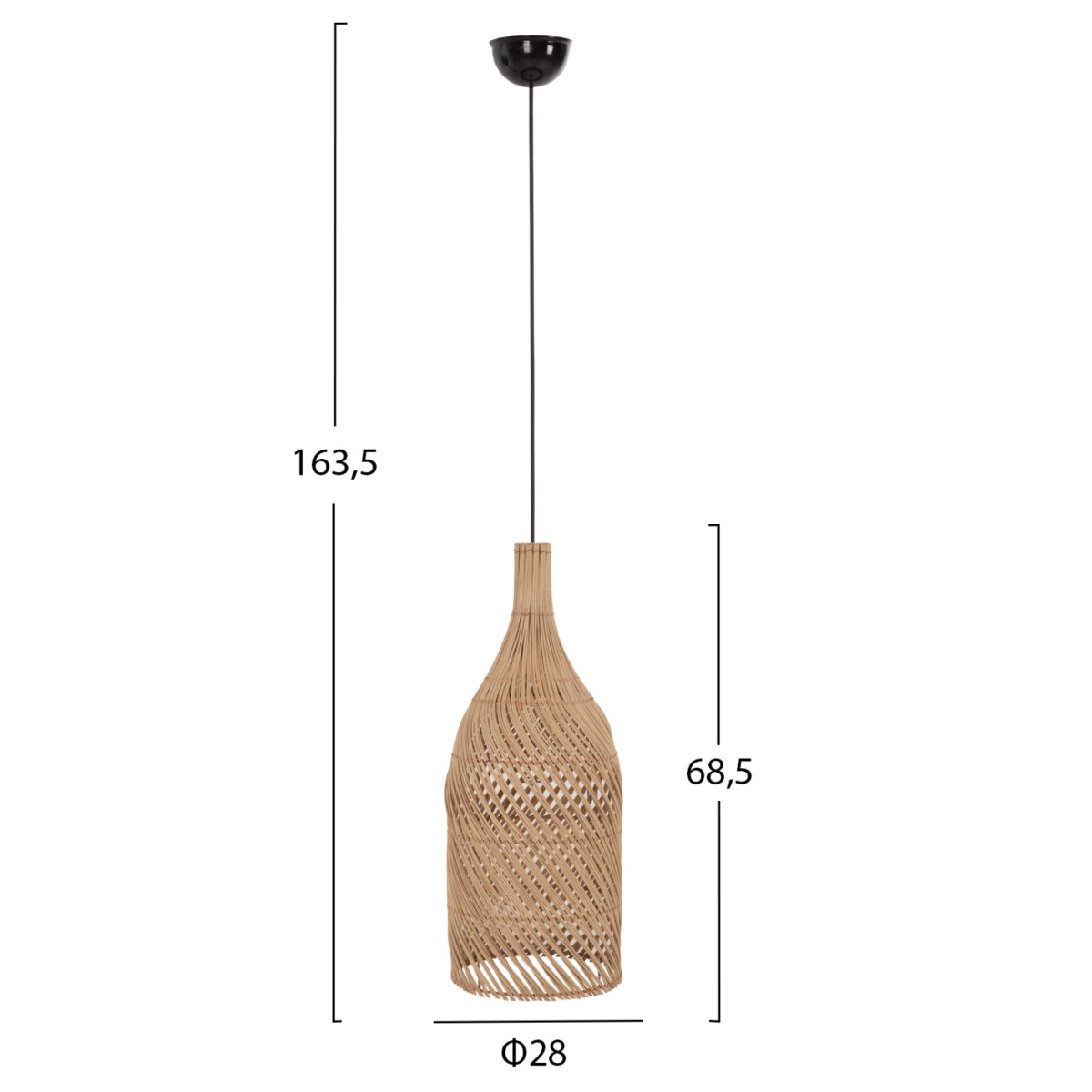 ΦΩΤΙΣΤΙΚΟ ΟΡΟΦΗΣ CARBOY HM7884 ΚΡΕΜΑΣΤΟ ΑΠΟ RATTAN ΣΕ ΦΥΣΙΚΟ ΧΡΩΜΑ Φ28x163,5Yεκ. ΦΩΤΙΣΤΙΚΟ ΟΡΟΦΗΣ CARBOY HM7884 ΚΡΕΜΑΣΤΟ ΑΠΟ RATTAN ΣΕ ΦΥΣΙΚΟ ΧΡΩΜΑ Φ28x163,5Yεκ.