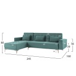 ΚΑΝΑΠΕΣ ΚΡΕΒΑΤΙ ΓΩΝΙΑ ΑΝΑΣΤΡΕΨΙΜΗ ELIZA HM3145.04 ΣΕ ΒΕΡΑΜΑΝ ΒΕΛΟΥΔΟ 245x160x80Υεκ. ΚΑΝΑΠΕΣ ΚΡΕΒΑΤΙ ΓΩΝΙΑ ΑΝΑΣΤΡΕΨΙΜΗ ELIZA HM3145.04 ΣΕ ΒΕΡΑΜΑΝ ΒΕΛΟΥΔΟ 245x160x80Υεκ.