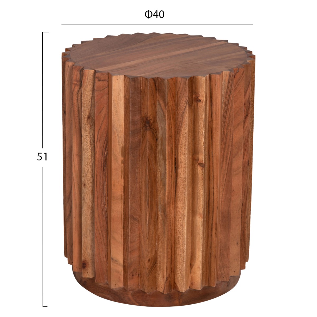 ΒΟΗΘΗΤΙΚΟ ΤΡΑΠΕΖΙ ΣΤΡΟΓΓΥΛΟ SEDGE HM9696 ΜΑΣΙΦ ΑΚΑΚΙΑ-ΦΥΣΙΚΟ ΧΡΩΜΑ Φ40x50Υεκ. ΒΟΗΘΗΤΙΚΟ ΤΡΑΠΕΖΙ ΣΤΡΟΓΓΥΛΟ SEDGE HM9696 ΜΑΣΙΦ ΑΚΑΚΙΑ-ΦΥΣΙΚΟ ΧΡΩΜΑ Φ40x50Υεκ.