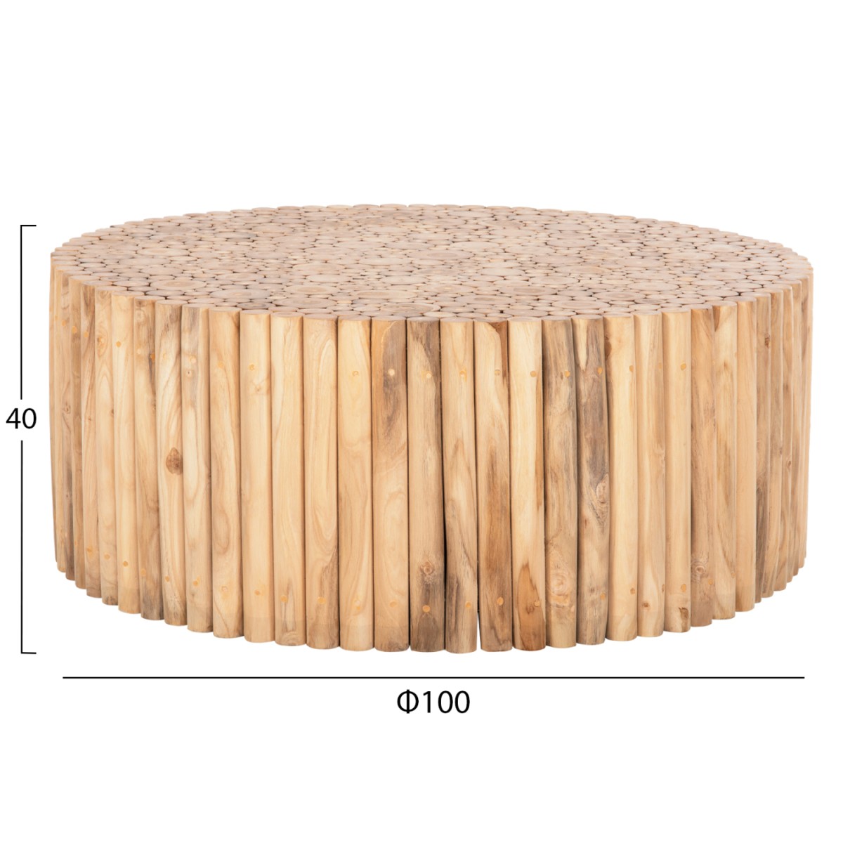 ΤΡΑΠΕΖΙ ΣΑΛΟΝΙΟΥ ΣΤΡΟΓΓΥΛΟ COOTER HM9862 ΚΛΑΔΙΑ TEAK-ΦΥΣΙΚΟ Φ100x40Υεκ. ΤΡΑΠΕΖΙ ΣΑΛΟΝΙΟΥ ΣΤΡΟΓΓΥΛΟ COOTER HM9862 ΚΛΑΔΙΑ TEAK-ΦΥΣΙΚΟ Φ100x40Υεκ.