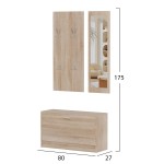 ΣΕΤ ΕΙΣΟΔΟΥ ΜΕ ΚΑΘΡΕΠΤΗ VERN HM2476.01 ΜΕΛΑΜΙΝΗ ΣΕ ΣΟΝΑΜΑ 80x27x175Υεκ ΣΕΤ ΕΙΣΟΔΟΥ ΜΕ ΚΑΘΡΕΠΤΗ VERN HM2476.01 ΜΕΛΑΜΙΝΗ ΣΕ ΣΟΝΑΜΑ 80x27x175Υεκ