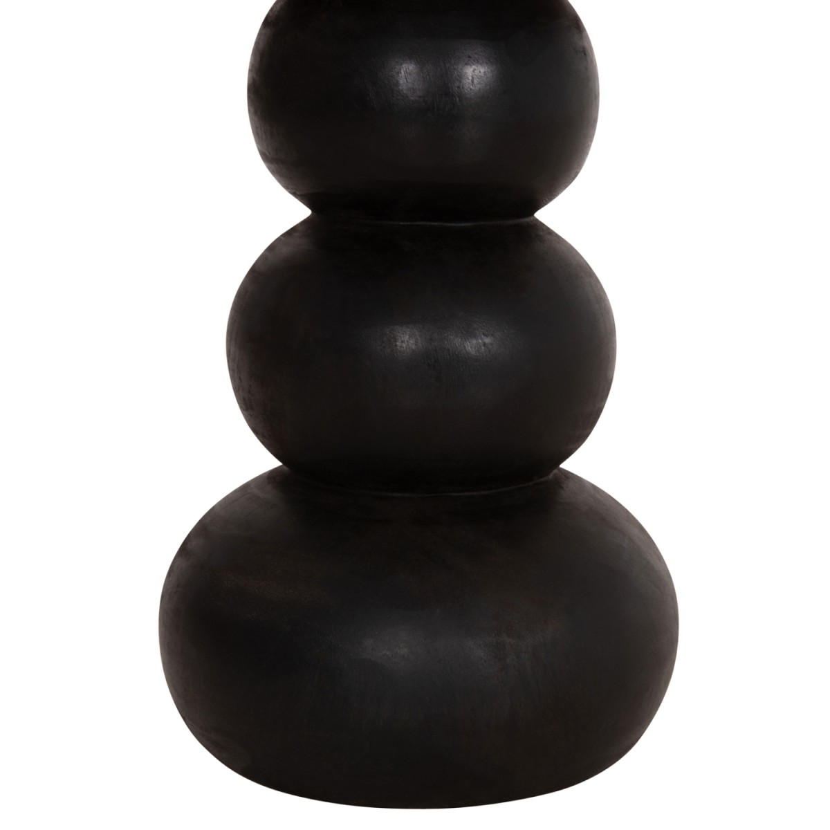 ΒΟΗΘΗΤΙΚΟ ΤΡΑΠΕΖΑΚΙ ΣΤΡΟΓΓΥΛΟ JACKY HM9890 SUAR ΞΥΛΟ ΦΥΣΙΚΟ & ΜΑΥΡΟ Φ40x45,5Υεκ.