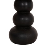 ΒΟΗΘΗΤΙΚΟ ΤΡΑΠΕΖΑΚΙ ΣΤΡΟΓΓΥΛΟ JACKY HM9890 SUAR ΞΥΛΟ ΦΥΣΙΚΟ & ΜΑΥΡΟ Φ40x45,5Υεκ.