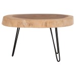 ΤΡΑΠΕΖΙ ΣΑΛΟΝΙΟΥ SERVON HM9912 SUAR ΞΥΛΟ ΦΥΣΙΚΟ-ΜΕΤΑΛ.ΠΟΔΙΑ ΜΑΥΡΑ 76x67x44Υεκ.