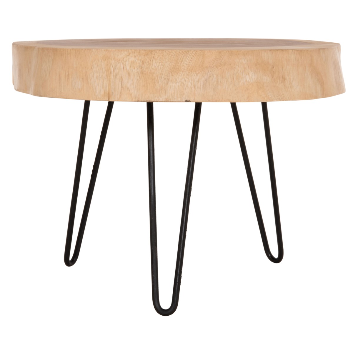 ΤΡΑΠΕΖΙ ΣΑΛΟΝΙΟΥ SERVON HM9912 SUAR ΞΥΛΟ ΦΥΣΙΚΟ-ΜΕΤΑΛ.ΠΟΔΙΑ ΜΑΥΡΑ 76x67x44Υεκ.