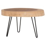 ΤΡΑΠΕΖΙ ΣΑΛΟΝΙΟΥ SERVON HM9912 SUAR ΞΥΛΟ ΦΥΣΙΚΟ-ΜΕΤΑΛ.ΠΟΔΙΑ ΜΑΥΡΑ 76x67x44Υεκ.