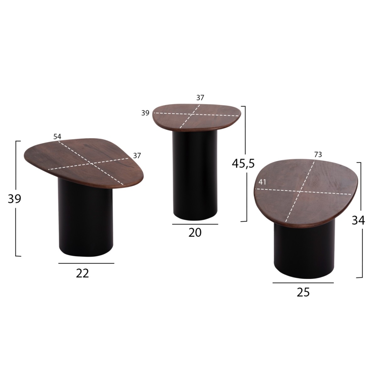 ΤΡΑΠΕΖΙA ΣΑΛΟΝΙΟΥ 3ΤΜΧ PEBBLES HM18004 MANGO TOP-ΜΕΤΑΛΛΙΚΕΣ ΜΑΥΡΕΣ ΒΑΣΕΙΣ ΤΡΑΠΕΖΙA ΣΑΛΟΝΙΟΥ 3ΤΜΧ PEBBLES HM18004 MANGO TOP-ΜΕΤΑΛΛΙΚΕΣ ΜΑΥΡΕΣ ΒΑΣΕΙΣ