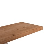 ΚΟΝΣΟΛΑ ΣΕΙΡΑ SANTORINI HM18043 ΤΟΠ ΞΥΛΟ ΕΛΑΤΟΥ-ΒΑΣΗ ΥΠΟΛΕΥΚΟ MDF 120x38x83Υεκ.