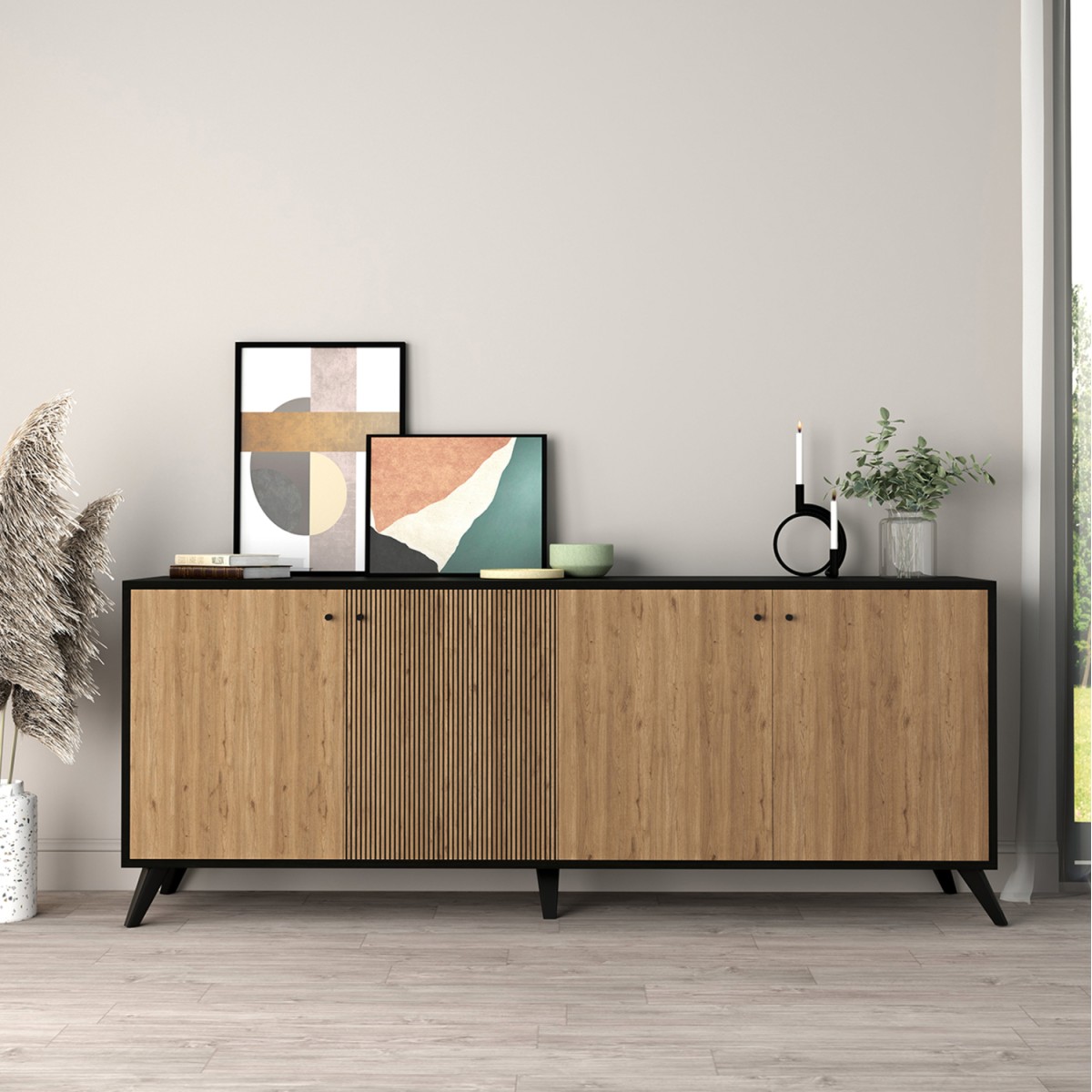 ΜΠΟΥΦΕΣ ΜΕΛΑΜΙΝΗΣ KRUDEN HM9446.11 ΜΑΥΡΟ-ΦΥΣΙΚΟ 180x40x78.6Υεκ. ΜΠΟΥΦΕΣ ΜΕΛΑΜΙΝΗΣ KRUDEN HM9446.11 ΜΑΥΡΟ-ΦΥΣΙΚΟ 180x40x78.6Υεκ.